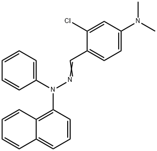 2-chloro-4-(dimethylamino)benzaldehyde 1-naphthylphenylhydrazone,88738-63-0,结构式