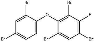 2,2′,4,4′,6-ペンタブロモ-3-フルオロジフェニルエーテル 化学構造式