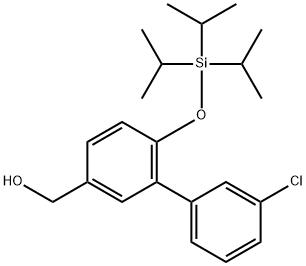 (3'-CHLORO-6-TRIISOPROPYLSILANYLOXY-BIPHENYL-3-YL)-METHANOL,887407-79-6,结构式
