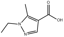 1-エチル-5-メチル-1H-ピラゾール-4-カルボン酸 化学構造式