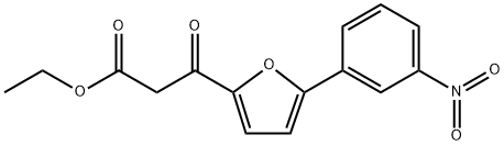 ETHYL-2-[5-(3-NITROPHENYL)]FUROYL-ACETATE 结构式