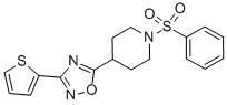 1-(PHENYLSULPHONYL)-4-[3-(THIEN-2-YL)-1,2,4-OXADIAZOL-5-YL]PIPERIDINE 化学構造式