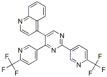4-[2,4-BIS(6-(TRIFLUOROMETHYL)PYRIDIN-3-YL)PYRIMIDIN-5-YL]QUINOLINE Struktur
