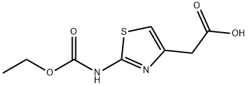 4-Thiazoleacetic  acid,  2-[(ethoxycarbonyl)amino]- Structure