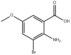 2-氨基-3-溴-5-甲氧基苯甲酸, 887577-86-8, 结构式