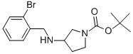 3-(2-BROMO-BENZYLAMINO)-PYRROLIDINE-1-CARBOXYLIC ACID TERT-BUTYL ESTER 化学構造式