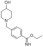 4-(4-hydroxy-piperidine-1-ylmethyl)-benzimidic acid ethyl ester Struktur