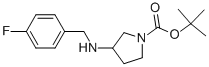 3-(4-FLUORO-BENZYLAMINO)-PYRROLIDINE-1-CARBOXYLIC ACID TERT-BUTYL ESTER,887578-74-7,结构式