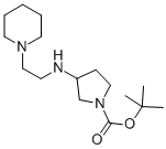 1-BOC-3-[(PIPERIDIN-1-YLETHYL)-AMINO]-PYRROLIDINE 化学構造式