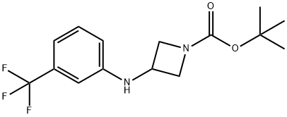 1-BOC-3-(3-TRIFLUOROMETHYL-PHENYLAMINO)-AZETIDINE,887580-44-1,结构式