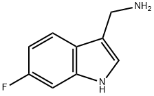 (6-氟-1H-吲哚-3-基)甲胺 结构式