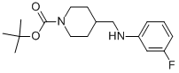 1-BOC-4-[(3-FLUORO-PHENYLAMINO)-METHYL]-PIPERIDINE 结构式