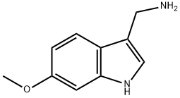 (6-甲氧基-1H-吲哚-3-基)甲胺 结构式
