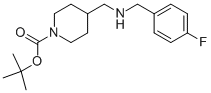 1-BOC-4-[(4-FLUORO-BENZYLAMINO)-METHYL]-PIPERIDINE 结构式