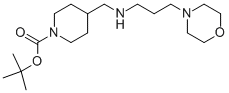 1-BOC-4-([3-(MORPHOLIN-4-YL)-PROPYLAMINO]-METHYL)-PIPERIDINE Structure