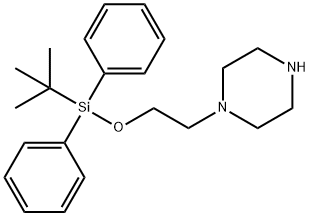 1-(2-((叔丁基二苯基甲硅烷基)氧基)乙基)哌嗪, 887583-71-3, 结构式