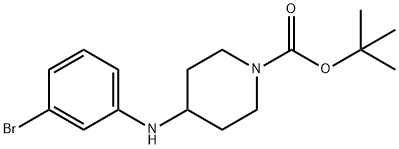 1-BOC-4-(3-BROMO-PHENYLAMINO)-PIPERIDINE 结构式