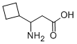 3-AMINO-3-CYCLOBUTYLPROPANOIC ACID,887584-53-4,结构式