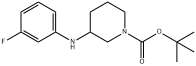 1-BOC-3-(3-FLUORO-PHENYLAMINO)-PIPERIDINE,887584-77-2,结构式