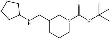 1-BOC-3-CYCLOPENTYLAMINOMETHYL-PIPERIDINE 结构式