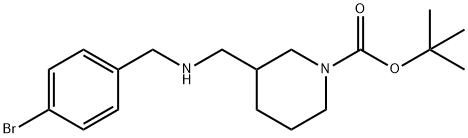 1-BOC-3-[(4-BROMO-BENZYLAMINO)-METHYL]-PIPERIDINE,887587-21-5,结构式