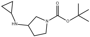 3-CYCLOPROPYLAMINO-PYRROLIDINE-1-CARBOXYLIC ACID TERT-BUTYL ESTER Struktur
