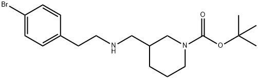 1-BOC-3-([2-(4-BROMO-PHENYL)-ETHYLAMINO]-METHYL)-PIPERIDINE Structure