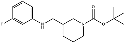 1-BOC-3-[(3-FLUORO-PHENYLAMINO)-METHYL]-PIPERIDINE,887587-39-5,结构式
