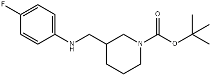 1-BOC-3-[(4-FLUORO-PHENYLAMINO)-METHYL]-PIPERIDINE,887587-44-2,结构式