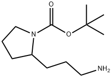 叔-丁基 2-(3-氨基丙基)吡咯烷-1-甲酸基酯, 887587-47-5, 结构式