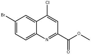 6-BROMO-4-CHLORO-QUINOLINE-2-CARBOXYLIC ACID METHYL ESTER 化学構造式