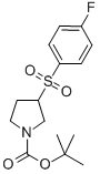 3-(4-fluoro-benzenesulfonyl)-pyrrolidine-1-carboxylic aid tert-butyl ester 结构式