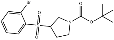 3-(2-BROMO-BENZENESULFONYL)-PYRROLIDINE-1-CARBOXYLIC ACID TERT-BUTYL ESTER Struktur