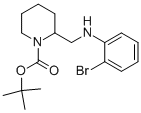 1-BOC-2-[(2-BROMO-PHENYLAMINO)-METHYL]-PIPERIDINE Structure