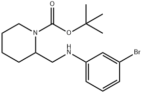1-BOC-2-[(3-BROMO-PHENYLAMINO)-METHYL]-PIPERIDINE Structure