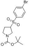 3-(4-BROMO-BENZENESULFONYL)-PYRROLIDINE-1-CARBOXYLIC ACID TERT-BUTYL ESTER Structure