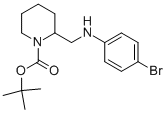1-BOC-2-[(4-BROMO-PHENYLAMINO)-METHYL]-PIPERIDINE 化学構造式