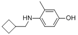 4-[(CYCLOBUTYLMETHYL)-AMINO]-3-METHYL-PHENOL 结构式