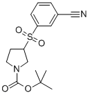 3-(3-CYANO-BENZENESULFONYL)-PYRROLIDINE-1-CARBOXYLIC ACID TERT-BUTYL ESTER Struktur