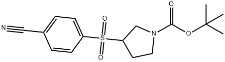 3-(4-CYANO-BENZENESULFONYL)-PYRROLIDINE-1-CARBOXYLIC ACID TERT-BUTYL ESTER,887587-78-2,结构式