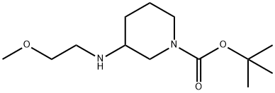 3-(2-METHOXYETHYLAMINO)PIPERIDINE-1-CARBOXYLIC ACID TERT-BUTYL ESTER Structure