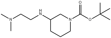 3-(2-DIMETHYLAMINOETHYLAMINO)PIPERIDINE-1-CARBOXYLIC ACID TERT-BUTYL ESTER Structure