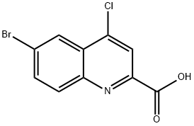 6-bromo-4-chloro-2-quinolinecarboxylic  acid Structure
