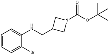 1-BOC-3-[(2-BROMOPHENYL-AMINO)-METHYL]-AZETIDINE 结构式