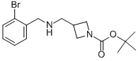 1-BOC-3-[(2-BROMOBENZYL-AMINO)-METHYL]-AZETIDINE 结构式
