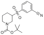 3-(3-CYANO-BENZENESULFONYL)-PIPERIDINE-1-CARBOXYLIC ACID TERT-BUTYL ESTER Structure