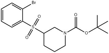 3-(2-BROMO-BENZENESULFONYL)-PIPERIDINE-1-CARBOXYLIC ACID TERT-BUTYL ESTER Struktur