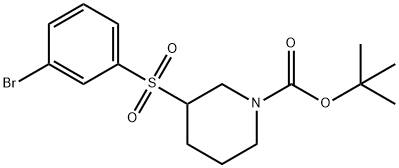 3-(3-BROMO-BENZENESULFONYL)-PIPERIDINE-1-CARBOXYLIC ACID TERT-BUTYL ESTER Structure