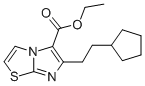ETHYL 6-(2-CYCLOPENTYLETHYL)IMIDAZO[2,1-B]THIAZOLE-5-CARBOXYLATE 化学構造式