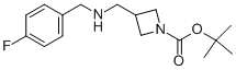 1-BOC-3-[(4-FLUOROBENZYL-AMINO)-METHYL]-AZETIDINE 结构式